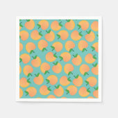 スウィートピーチキュートフルーツ1st誕生日パーティーテーマ スタンダードカクテルナプキン (正面)