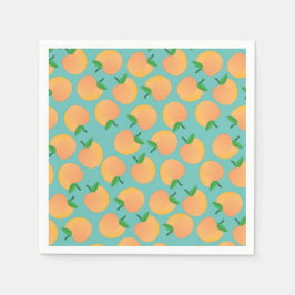 スウィートピーチキュートフルーツ1st誕生日パーティーテーマ スタンダードカクテルナプキン