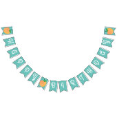 スウィートピーチキュートフルーツ1st誕生日パーティーテーマ バンティングフラッグ (全)