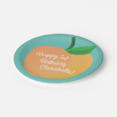 スウィートピーチキュートフルーツ1st誕生日パーティーテーマ ペーパープレート (アングル)