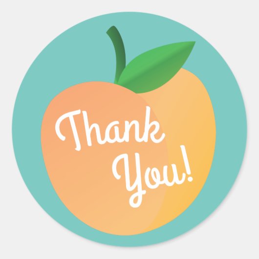 スウィートピーチキュートフルーツ1st誕生日パーティーテーマ ラウンドシール (正面)