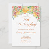 スウィートピーチバラフローラ80th 招待状 (正面)