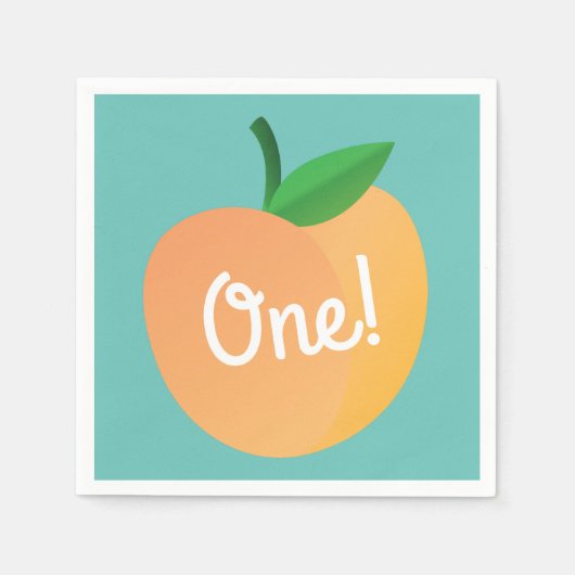 スウィートピーチバースデーパーティー スタンダードカクテルナプキン (正面)