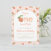 スウィートピーチファースト誕生日 招待状 (スタンド正面)