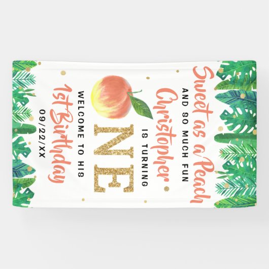 スウィートピーチボーイズ1stバースデーウェルカム 横断幕 (横)