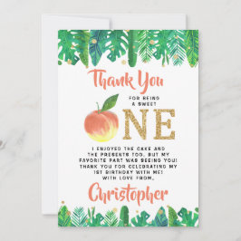 スウィートピーチボーイズ1st誕生日 サンキューカード