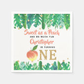 スウィートピーチボーイズ1st誕生日 スタンダードカクテルナプキン (正面)