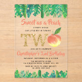 スウィートピーチボーイズ2nd誕生日 アクリル招待状 (正面)