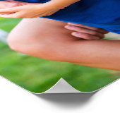 スウィートピーチ結婚のカップルの写真へようこそ ポスター (角)