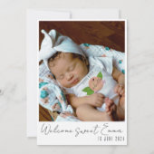 スウィートピーチ誕生のお知らせ サンキューカード (裏面)