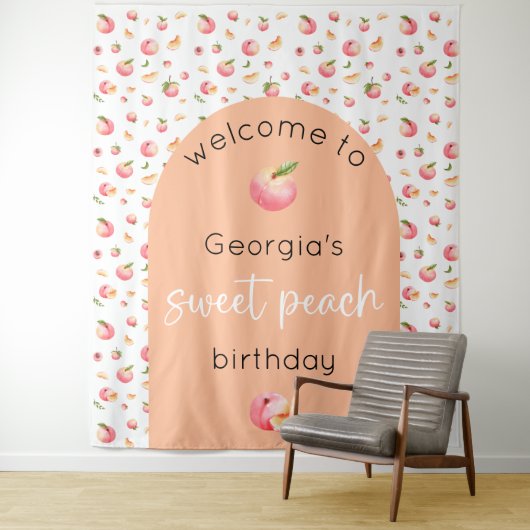 スウィートピーチ誕生日タペストリアンド タペストリー (インサイチュ)
