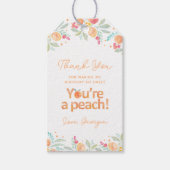 スウィートピーチ誕生日メッセージカード ギフトタグ (正面)