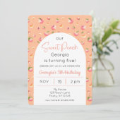 スウィートピーチ誕生日写真 招待状 (スタンド正面)