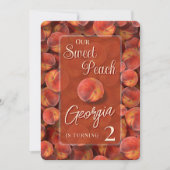スウィートピーチ誕生日招待状 招待状 (正面)