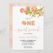スウィートピーチ誕生日 招待状 (正面/裏面)