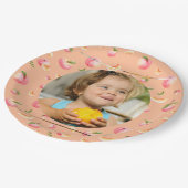 スウィートピーチ1stバースデーフォト ペーパープレート (アングル)