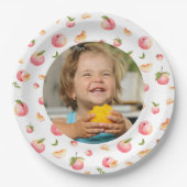 スウィートピーチ1stバースデーフォト ペーパープレート (正面)