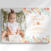 スウィートピーチ1st誕生日サンキューカード 招待状