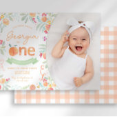 スウィートピーチ1st誕生日招待状 招待状