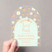 スウィートピーチ1st誕生日 アクリル招待状 (インサイチュ (ポータブル))