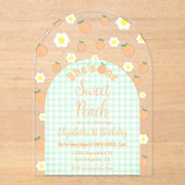 スウィートピーチ1st誕生日 アクリル招待状 (正面)
