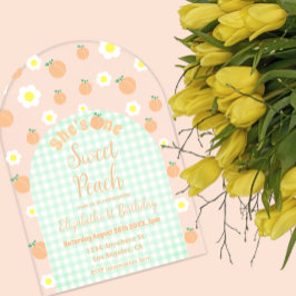スウィートピーチ1st誕生日 アクリル招待状