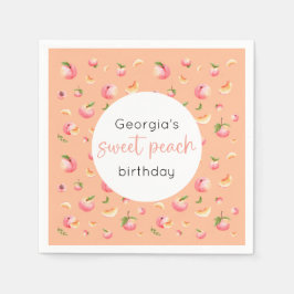 スウィートピーチ1st誕生日 スタンダードカクテルナプキン