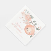 スウィートピーチ1st誕生日 スタンダードランチョンナプキン (角)