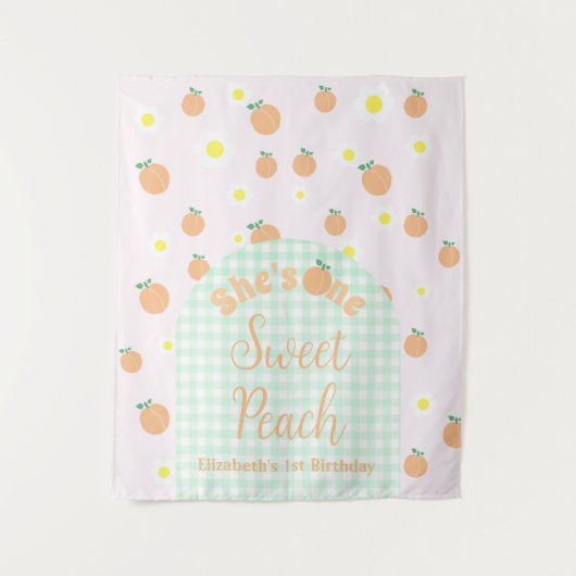 スウィートピーチ1st誕生日 タペストリー (正面)