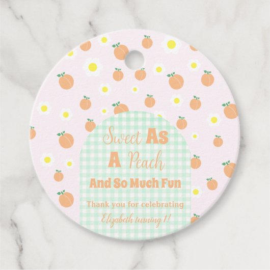 スウィートピーチ1st誕生日 フェイバータグ (正面)