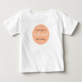 スウィートピーチ1st誕生日 ベビーTシャツ