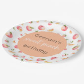 スウィートピーチ1st誕生日 ペーパープレート (アングル)