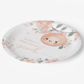 スウィートピーチ1st誕生日 ペーパープレート (アングル)