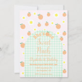 スウィートピーチ1st誕生日 招待状 (正面)