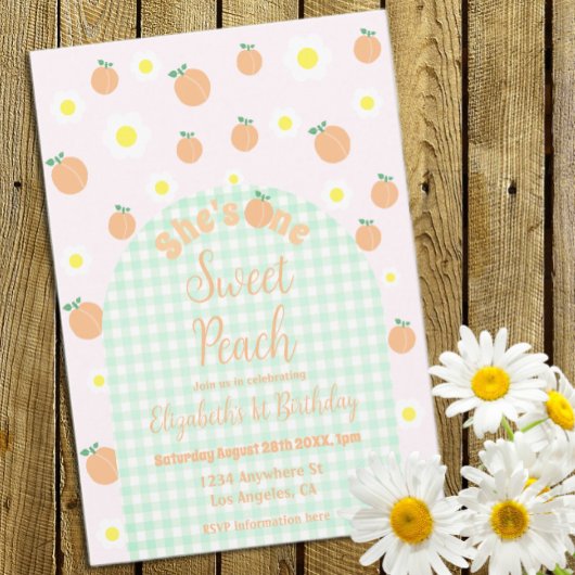 スウィートピーチ1st誕生日 招待状