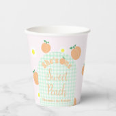 スウィートピーチ1st誕生日 紙コップ (正面)