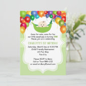 スウィートピーファースト誕生日 招待状 (スタンド正面)