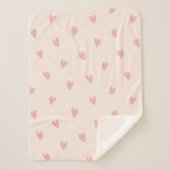 スウィートピ淡い色のックスクスモールシャーパブランケット シェルパブランケット (正面)