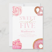 スウィートファイブ誕生日招待状 招待状 (正面)