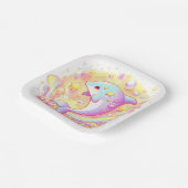 スウィートファンタジードルフィンベビーシャワー ペーパープレート (傾斜あり)
