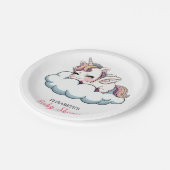 スウィートファンタジーユニコーンベビーシャワー紙 ペーパープレート (アングル)