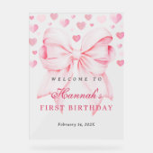 スウィートファースト誕生日ウェルカムアクリルサイン アクリルサイン (正面)