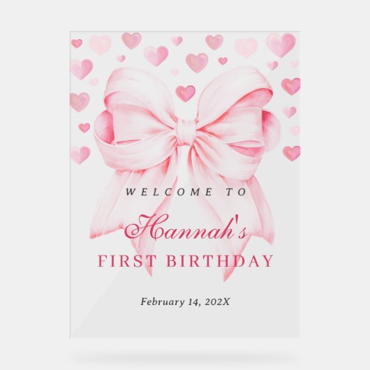 スウィートファースト誕生日ウェルカムアクリルサイン アクリルサイン (正面)