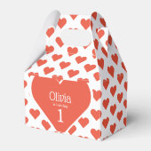 スウィートファースト誕生日パーティー赤いハートゲーブル フェイバーボックス (裏面サイド)