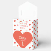 スウィートファースト誕生日パーティー赤いハートテント フェイバーボックス (オープン)