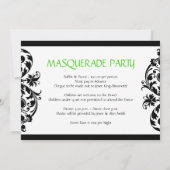 スウィートフィフティーン・マスカレード招待状 招待状 (裏面)