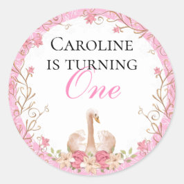 スウィートフェアユータリースワンピンクフローラ誕生日 ラウンドシール