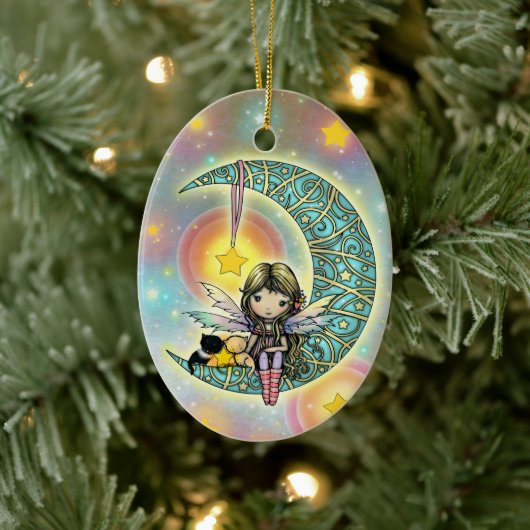 スウィートフェアリーと猫ちゃんズオンムーン セラミックオーナメント (ツリー)