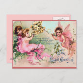 スウィートフェアリービクトリアンのバレンタインハガキ シーズンポストカード (正面/裏面)