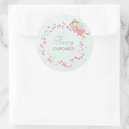 スウィートフェアリープリンセスガールズバースデーパーティーのお願い ラウンドシール (バッグ)